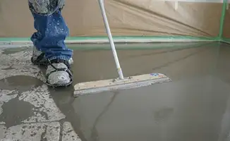 Uneven floor being professionally repaired in Naperville, IL